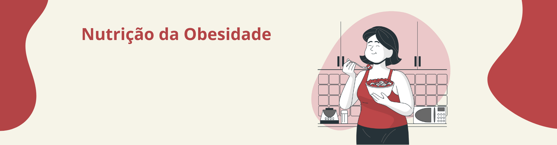 Banner de nutrição da obesidade